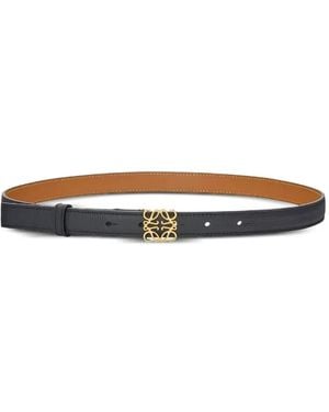 Loewe Leather Logo-Plaque Belt - White