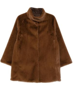 ROSSO35 Mantel Aus Faux Fur - Braun