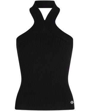 KARL LAGERFELD Ribbed Top - Black