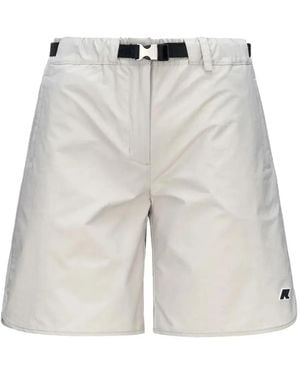 K-Way Short Hiky À Taille Ceinturée - White