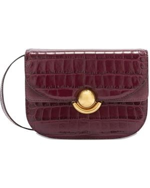 Furla Sfera Crocodile-Embossed Dome Satchel - Purple