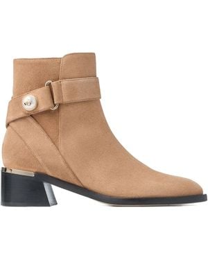 Jimmy Choo 50Mm Noor Embellished Buckle Boots - Brown