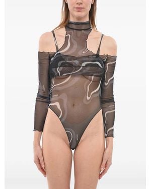 Julfer Semi-Transparenter Body - Braun