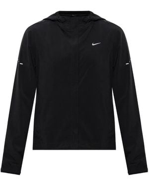 Nike Swift Logo-Print Hooded Sweatshirt - Black
