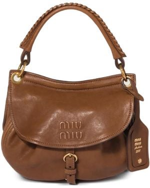 Miu Miu Rendez-Vous Nappa Leather Bag - Brown