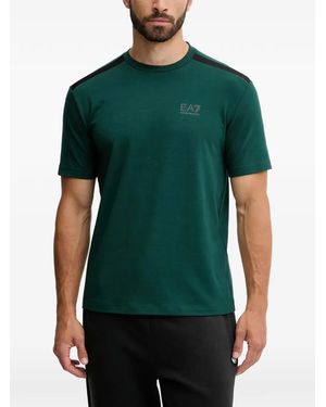 EA7 Logo-Detail T-Shirt - Green
