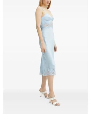 ERMANNO FIRENZE Lace-Insert Slip Midi Dress - White