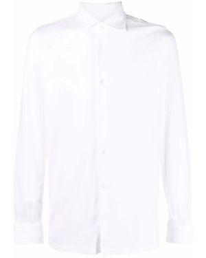 Fedeli Cutaway-Collar Cotton Shirt - White