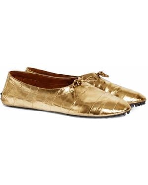 Alberta Ferretti Ballerinas Aus Aalleder - Mettallic