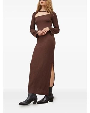 Résumé Cut-Out Long-Sleeve Dress - Brown