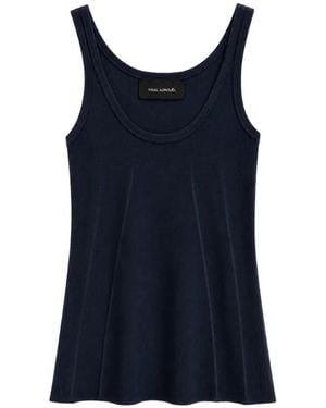 Yigal Azrouël Fine-Rib Tank Top - Blue