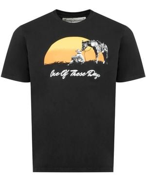 One Of These Days Could Only Remember Graphic-Print Cotton T-Shirt - Black