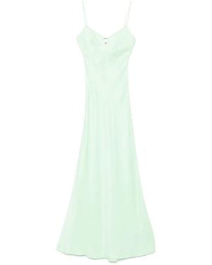 Twinset Satin Maxi Dress - Green