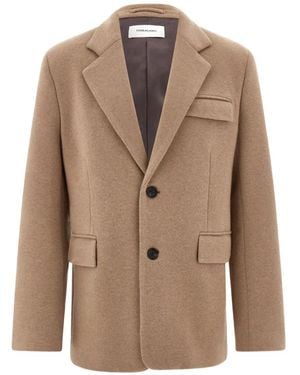 Ferragamo Single-Breasted Flap-Pocket Blazer - Brown
