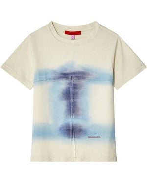 Eckhaus Latta Lapped T-Shirt - Blauw