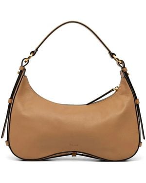 Pollini Logo-Debossed Tote Bag - Natural