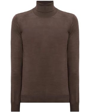 Gran Sasso Roll-Neck Jumper - Brown