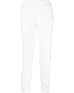 P.A.R.O.S.H. P.A.R.O..H. Tapered Drawstring Trousers - White