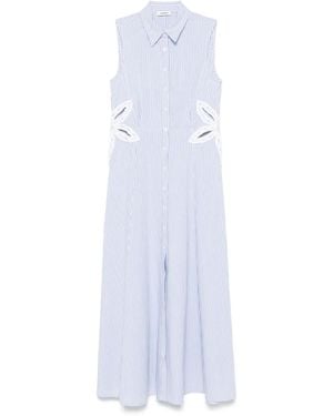 Sandro Striped Midi Dress - White