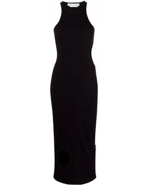 Off-White c/o Virgil Abloh Cut-out Fitted Midi Dress - Black