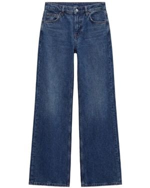 Reformation Cary Jeans Met Wijde Pijpen - Blauw