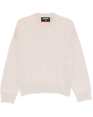 WRSTBHVR Garm Logo-Detail Dropped-Shoulder Sweater - White