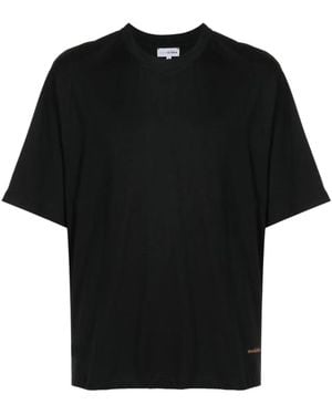 Amir Slama Seahorse-Print Cotton T-Shirt - Black