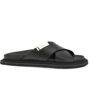 Moschino Sandalen Mit Überkreuzten Riemen - Schwarz