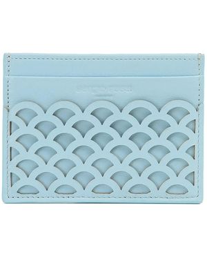 Sergio Rossi Sr Mermaid Leather Cardholder - Blue