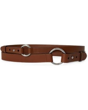 Ralph Lauren O-Ring Stacked Leather Belt - Brown