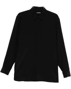 Tom Ford Long-sleeve Silk Shirt - ブラック