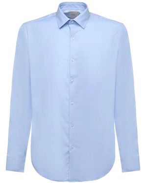 Calvin Klein Long-Sleeved Cotton Shirt - Blue
