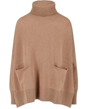 Ma'ry'ya Turtleneck Jumper - Brown