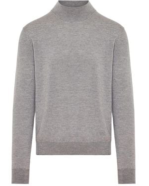 Corneliani Maglione A Collo Alto - Grigio