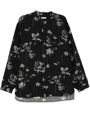 CALMLENCE Chemise À Fleurs - Black