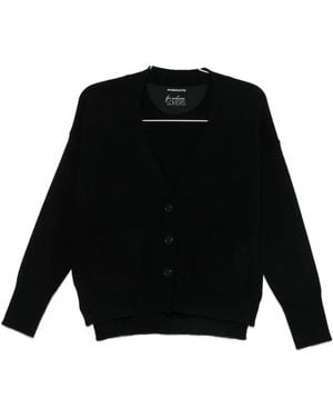 Purotatto Cardigan Mit V-Ausschnitt - Schwarz