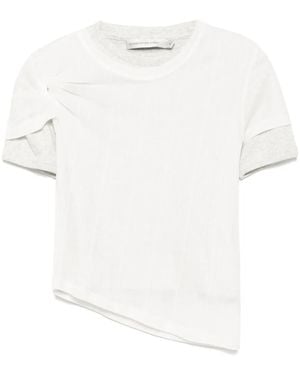 Christopher Esber Sheer Ribbed T-Shirt - White