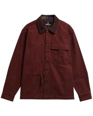 Barbour Ursula Corduroy-Collar Overshirt - Red