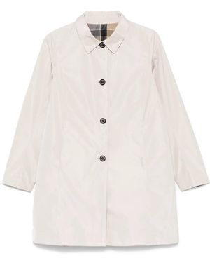 Barbour Gabardina Babbity Reversible A Cuadros - Blanco