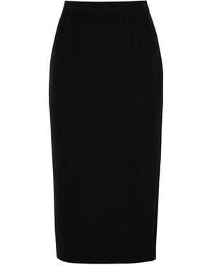 Roland Mouret Crepe Midi Skirt - Black