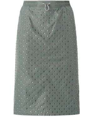 Pinko Alona Embellished Midi Skirt - Gray