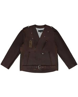 Who Decides War Leather Jacket - Brown