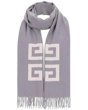 Givenchy 4G Motif Virgin-Wool Scarf - White