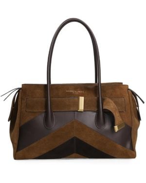 Roberto Festa Esmeria Chevron-Patchwork Tote Bag - Brown