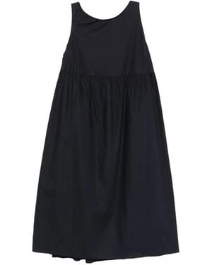 Susanne Bommer Vestido Midi Con Cintura Fruncida - Negro