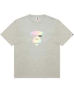 Aape By A Bathing Ape Logo-Print T-Shirt - Grey