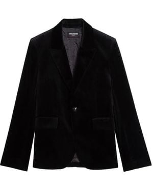 Zadig & Voltaire Vavy Velvet Blazer - Black