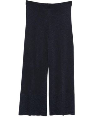 Circus Hotel Wide-Leg Trousers - Blue