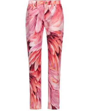 Roberto Cavalli Jeans Con Stampa - Rosso