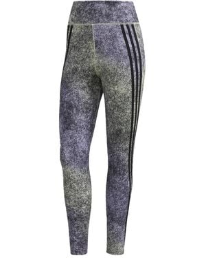 adidas Side-Stripe Leggings - Gray